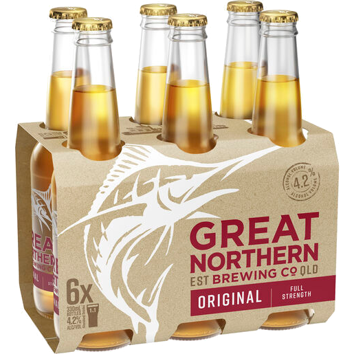 GREAT NORTHERN ORIGINAL 4.2% Bottle 330ML - 6 Pack