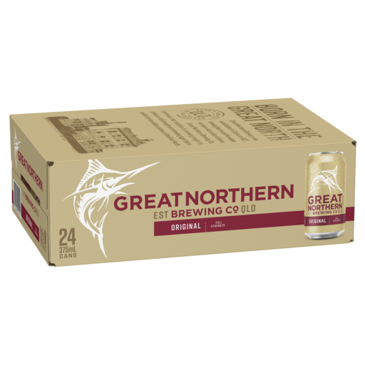 GREAT NORTHERN ORIGINAL LAGER Can 375ml - 4 x 6 Pack Carton
