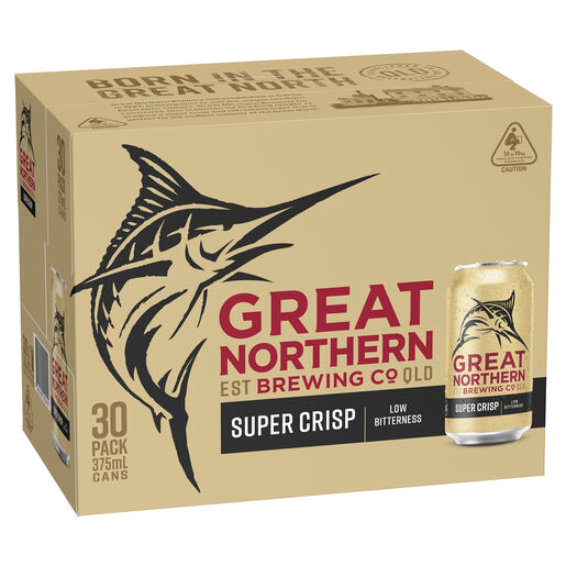 GREAT NORTHERN SUPER CRISP LAGER 3.5% Can 375ml - 30 Pack