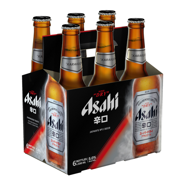 ASAHI SUPER DRY Bottle 330ml - 6 Pack