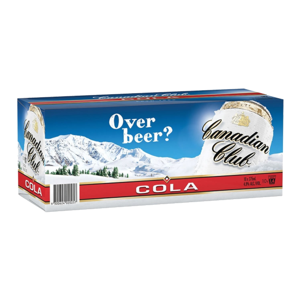 CANADIAN CLUB & COLA Can 375ml - 10 Pack