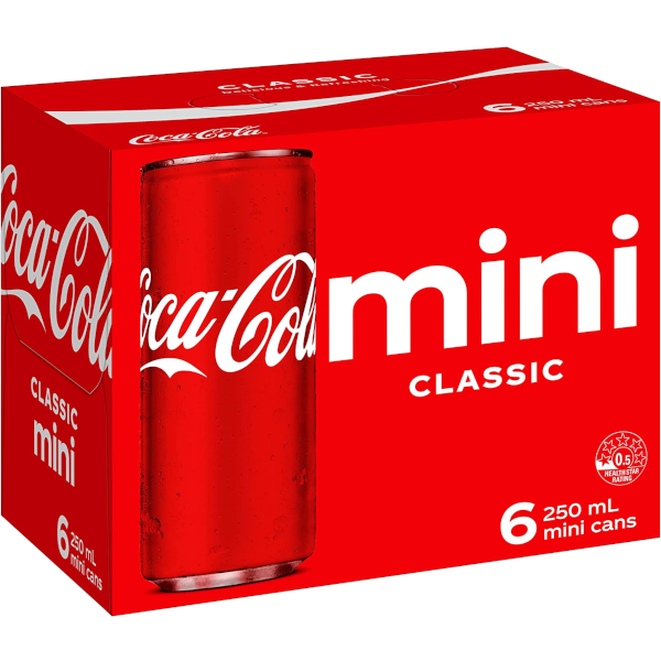 COCA COLA CLASSIC Can 250ml - 6 Pack