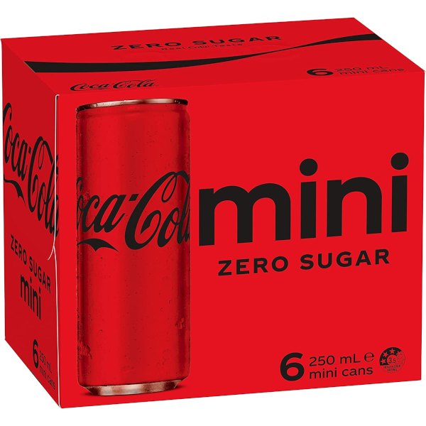COCA COLA ZERO SUGAR Can 250ml - 6 Pack