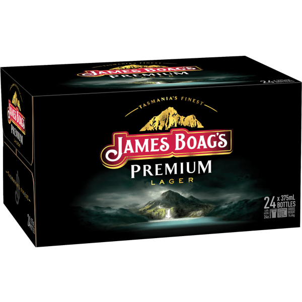 JAMES BOAG PREMIUM LAGER Bottle 375ml - 4x6 Pack Carton