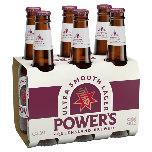 POWERS LAGER Bottle 330ml - 6 Pack