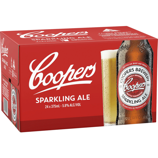 COOPERS SPARKLING ALE Bottle 375ml - 4x6 Pack Carton