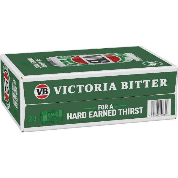 VICTORIA BITTER Can 375ml - 4x6 Pack Carton