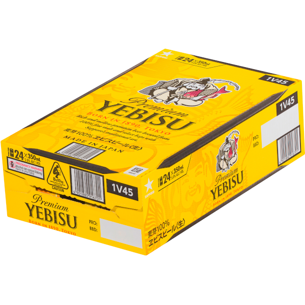 YEBISU PREMIUM BEER Can 350ml - 6 x 4 Pack Carton