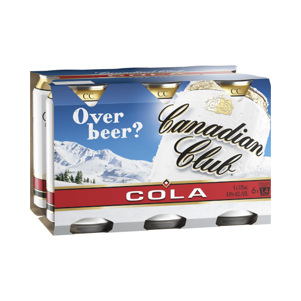 CANADIAN CLUB & COLA Can 375ml - 6 Pack