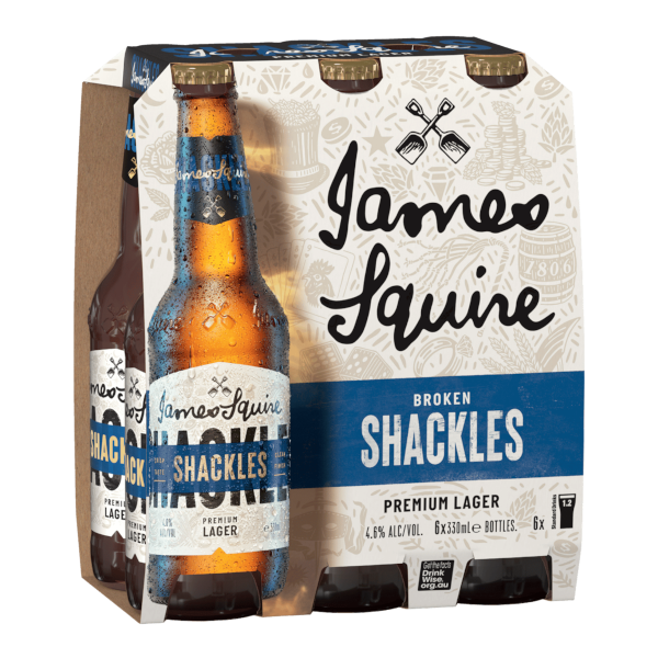 JAMES SQUIRE BROKEN SHACKLES LAGER Bottle 330ml - 6 Pack