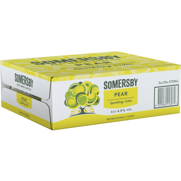 SOMERSBY PEAR CIDER Can 375ml - 3 x 10 Pack Carton