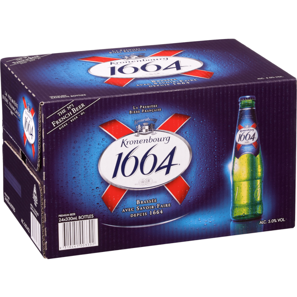 KRONENBOURG 1664 Bottle 330ml - 4x6 Pack Carton