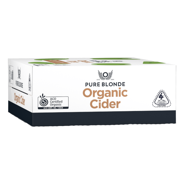 PURE BLONDE ORGANIC CIDER Can 375ml - 3 x 10 Pack Case