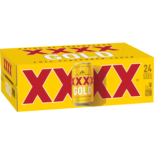 XXXX GOLD Can 375ml - 4x6 Pack Carton