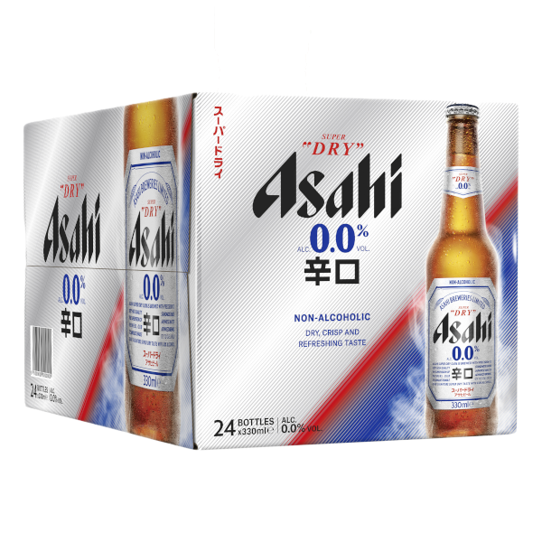 ASAHI SUPER DRY ZERO Bottle 330ml - 4x6 Pack Carton