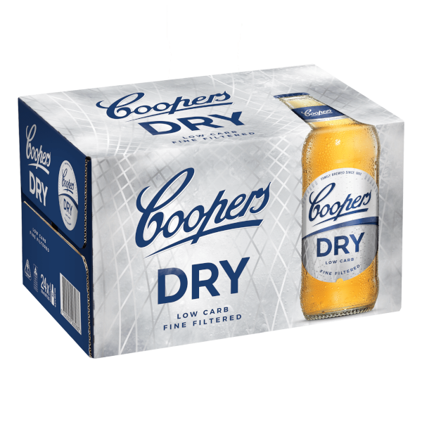 COOPERS LOW CARB DRY Bottle 355ml - 4x6 Pack Carton