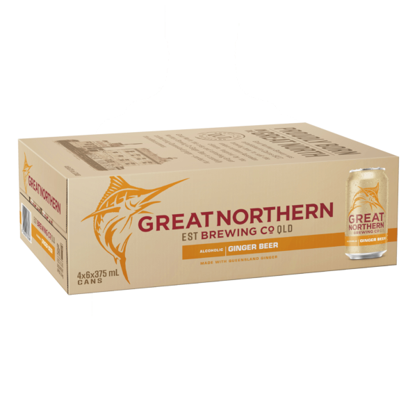 GREAT NORTHERN GINGER BEER 4% Can 375ml - 4 x 6 Pack Carton