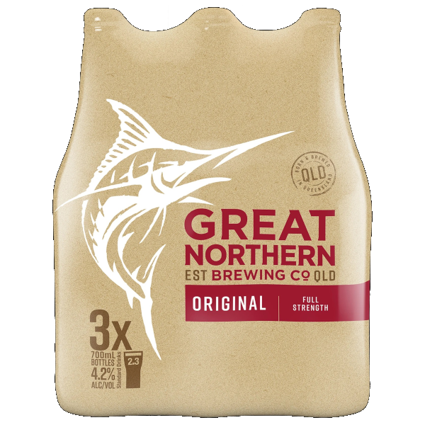 GREAT NORTHERN ORIGINAL 4.2% Bottle 700ML - 3 Pack
