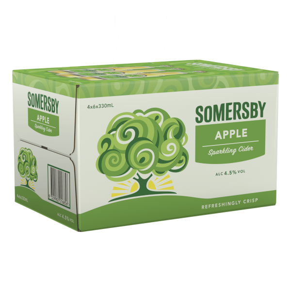 SOMERSBY APPLE CIDER Bottle 330ml - 4 x 6 Pack Carton
