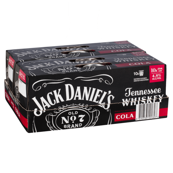 JACK DANIELS & COLA 4.8% Can 375ml - 2 x 10 Pack