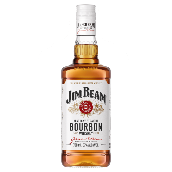 JIM BEAM BOURBON WHITE 37% Bottle 700ml - Single