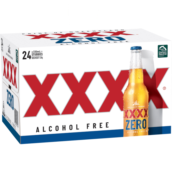 XXXX ZERO Bottle 330ml - 4x6 Pack Carton