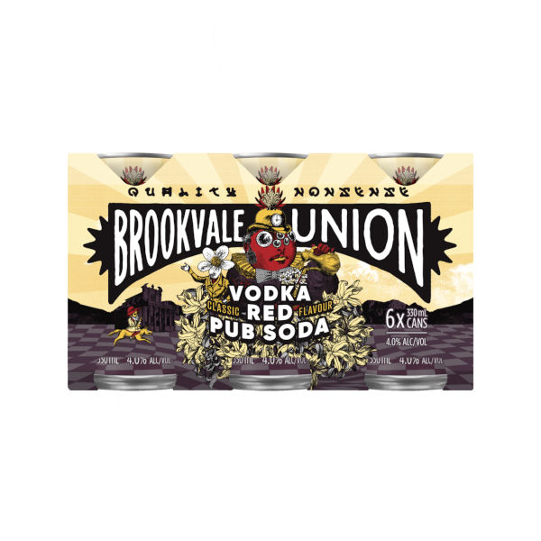 BROOKVALE UNION RED PUB SODA 4% Can 330ml - 6 Pack