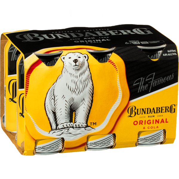 BUNDY UP & COLA 4.6% Can 375ml - 6 Pack