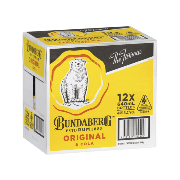 BUNDY UP & COLA 4.6% Bottle 640ml - 12 Pack Case