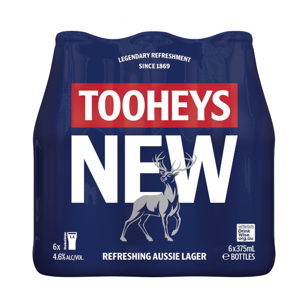 TOOHEYS NEW Bottles 375ml - 6 Pack